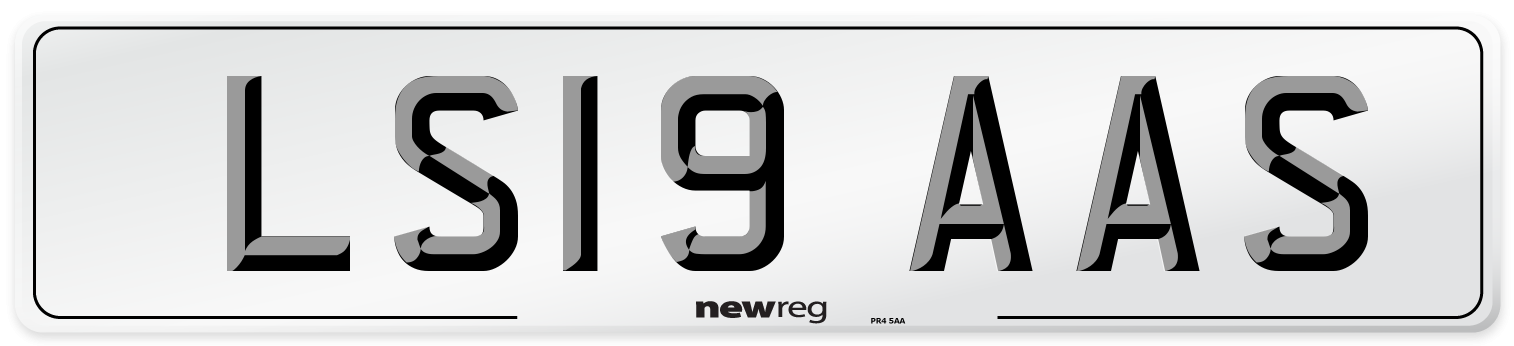 LS19 AAS Number Plate from New Reg